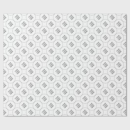 テンプレート独自の写真またはビジネスロゴのアップロード ラッピングペーパー (フラット)