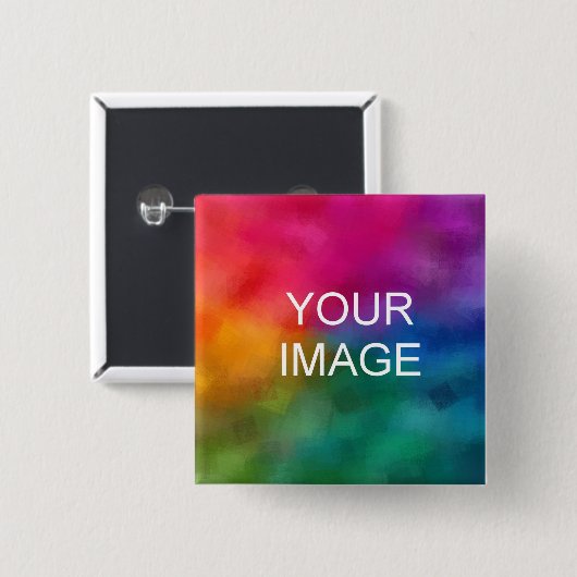 テンプレート画像の追加フォトビジネスロゴ 缶バッジ (正面&裏面)