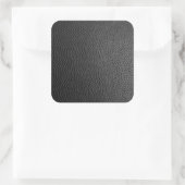 テンプレート空白のブラックレザー独自の作成 スクエアシール (バッグ)