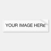 テンプレート空白の簡単付加文字写真JPG画像おもしろい バンパーステッカー (正面)