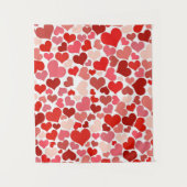テンプレート空白の赤いハートラブパターン タペストリー (正面)