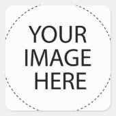 テンプレート空白の..ここに画像文字を追加 スクエアシール (正面)