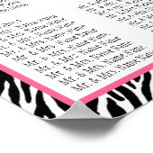 テンプレート結婚のシーブラピンク ポスター (角)