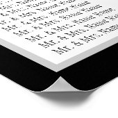 テンプレート結婚の座席表のモノグラム名 ポスター (角)