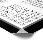 テンプレート結婚モノグラム座席表 ポスター (角)