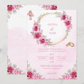 テンプレート結婚式招待状オンライン縁ど 招待状 (正面/裏面)