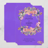 テンプレート結婚式招待状オンライン縁ど 招待状 (正面/裏面)