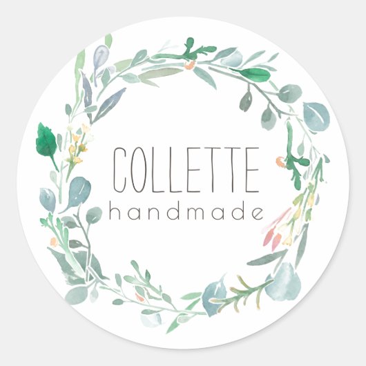 テンプレート緑化製品ラベル製ハンド ラウンドシール (正面)