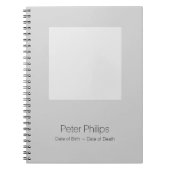 テンプレート葬式ゲストブック – イメージお気に入りのの追加2 ノートブック (正面)