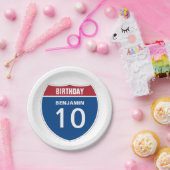テンプレート誕生日状態州デザイン ペーパープレート (パーティー)