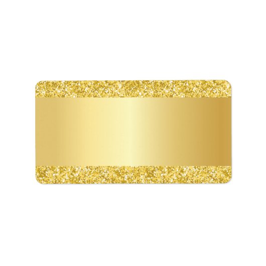 テンプレート金ゴールドグラデーションとグリッター背景 ラベル (正面)