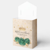 テンプレート金ゴールドブラックとグリーンバラありがとうパーティー フェイバーボックス (オープン)