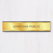 テンプレート金ゴールドルックエレガントモダントレンディー サインプレート (正面)