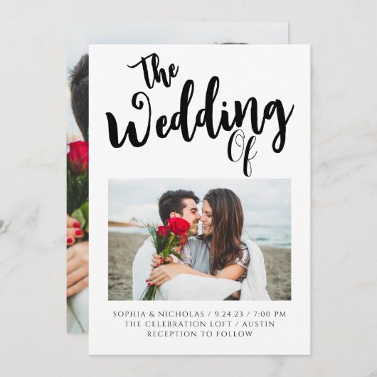 テンプレート10結婚式招待状 招待状 (正面/裏面)