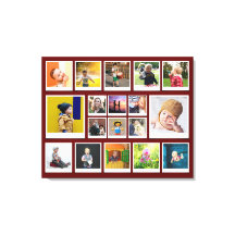 テンプレート18フォトコラージュモダントレンディー赤