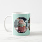 テンプレート3円形写真コラージアクアC112 コーヒーマグカップ (左)