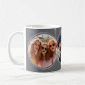 テンプレート3円形写真コラージダークグレーC19 コーヒーマグカップ (左)