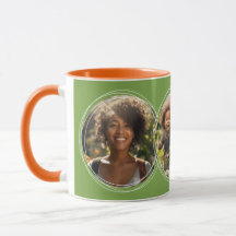 テンプレート3枚の円形フォトコラージンググリーンC111