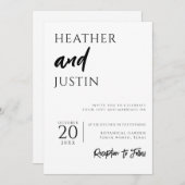 テンプレート3結婚式招待状 招待状 (正面/裏面)