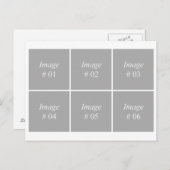 テンプレート6つの正方形の画像 ポストカード (正面/裏面)