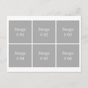 テンプレート6つの正方形の画像 ポストカード