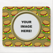 テンプレート、ハンバーガーのボーダー マウスパッド (正面)