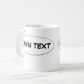 テンプレート – バブルを持つ(独自の文字を追加) コーヒーマグカップ (正面左)