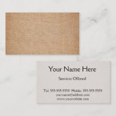 テンプレート-バーラップの背景 名刺 (正面/裏面)