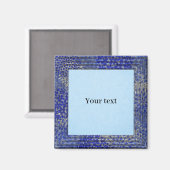 テンプレート – パステルブルーとミディアムブルー マグネット (正面/裏面)