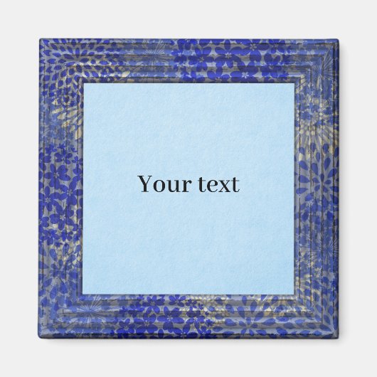 テンプレート – パステルブルーとミディアムブルー マグネット (正面)