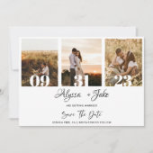 テンプレート フォト コラージュ Save the Date 招待状 (正面)