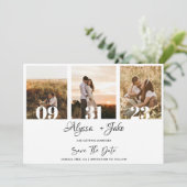 テンプレート フォト コラージュ Save the Date 招待状 (スタンド正面)