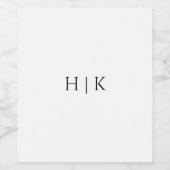 テンプレート モノグラム ワインボトルラベル ワインラベル (シングルラベル)