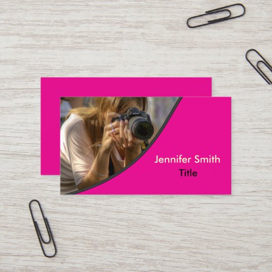 テンプレート |写真 – 写真 名刺 (正面/裏面インサイチュ)