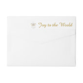 テンプレート-喜びの線条細工のクリスマスの天使 ラップアラウンドラベル (裏面)