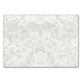 テンプレート-白いレースの背景 テーブルナンバー