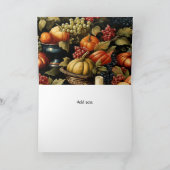 テンプレート、秋の収穫、秋の色 カード (内部)