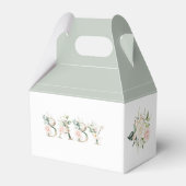 テンプレート。赤ちゃんシャワーお願いボックス フェイバーボックス (裏面サイド)