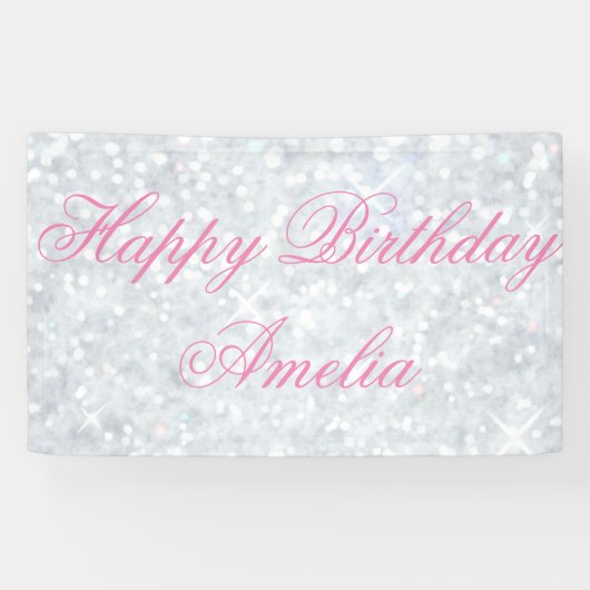 テンプレート、銀、グリッター、魅力、のど、幸せな休日、w 横断幕 (横)