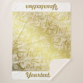 テンプレート，黄金，花，ファンタジー，パタエレガントーン シェルパブランケット (正面)