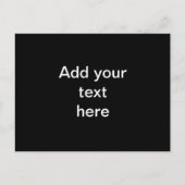 テンプレート、黒い四角形 ポストカード (正面)