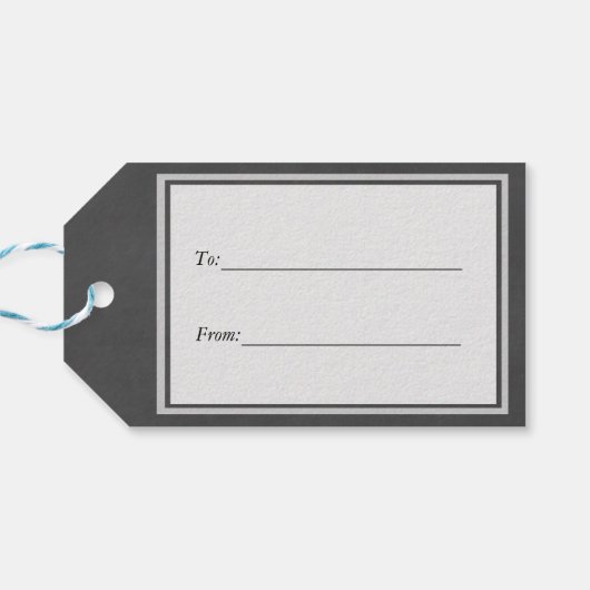 テンプレート – 黒板の背カスタマイズ景 ギフトタグ (裏面横)