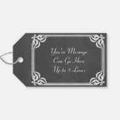 テンプレート – 黒板の背カスタマイズ景 ギフトタグ (裏面横)