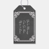 テンプレート – 黒板の背カスタマイズ景 ギフトタグ (正面)