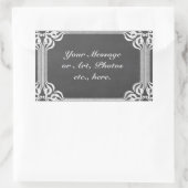 テンプレート – 黒板の背景縁ど付き/ 長方形シール (バッグ)