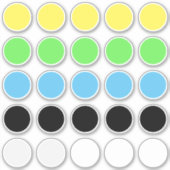テンプレート(25) 1.5インチ丸円Any Color シール (正面)