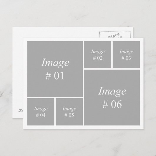 テンプレート（6つの正方形イメージ） ポストカード (正面/裏面)