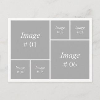 テンプレート(6つの正方形イメージ) ポストカード