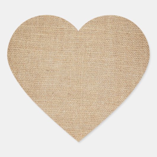 テンプレート- Burlapバックグラウンド ハートシール (正面)