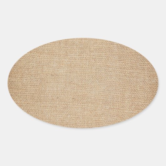 テンプレート- Burlapバックグラウンド 楕円形シール (正面)